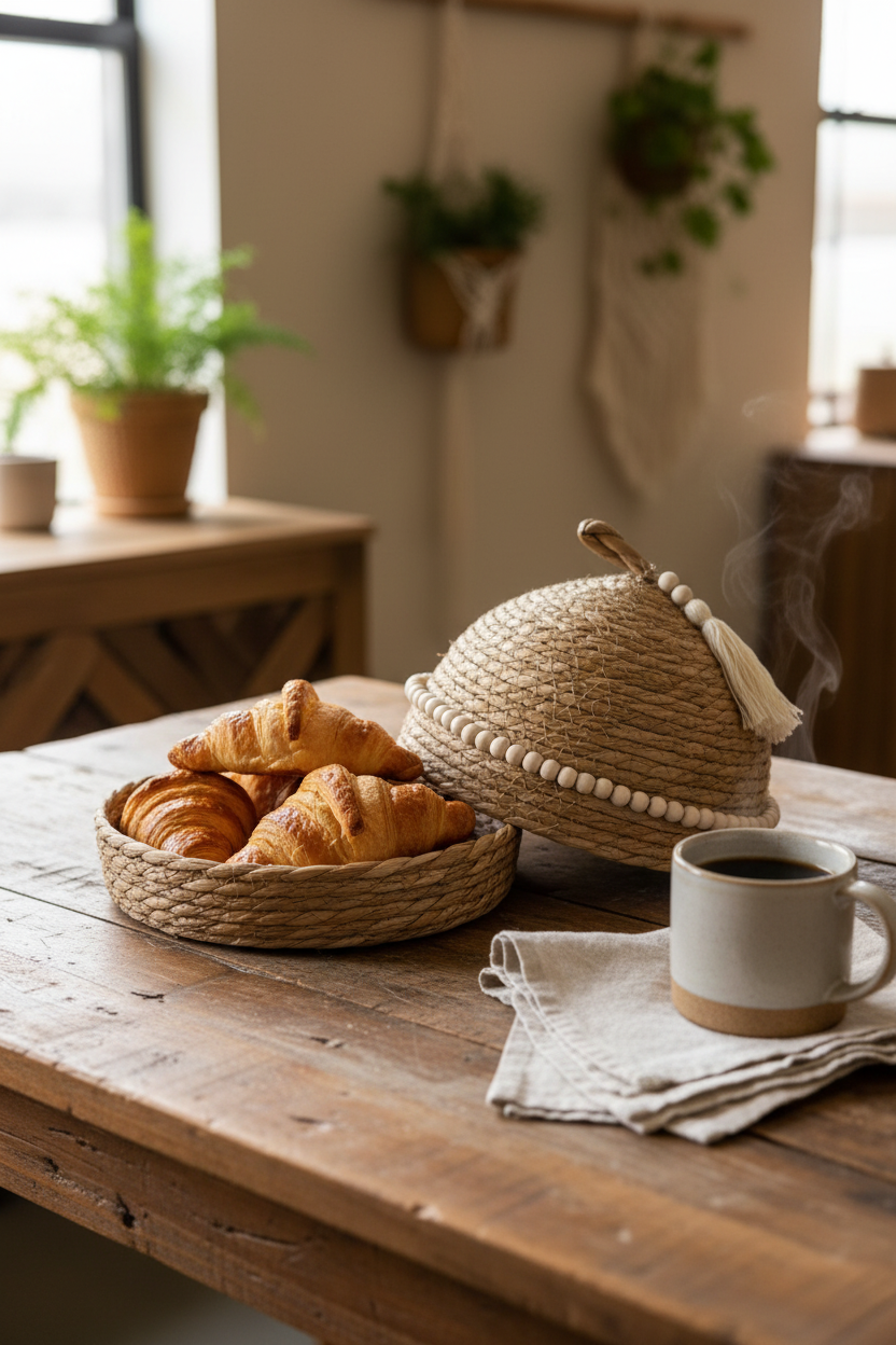 Boho Basket Croissants No Beads on Base