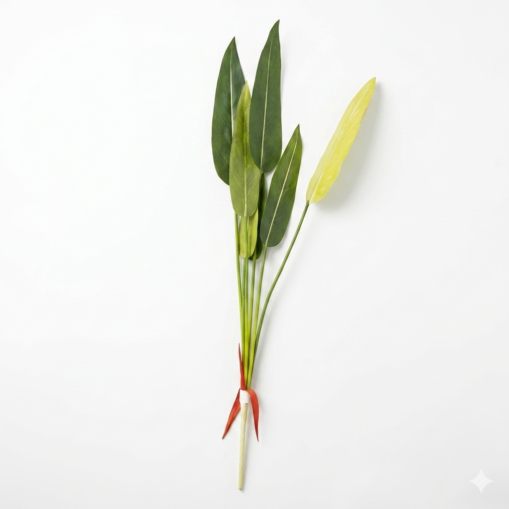 Artificial Tropical Leaf Stem Bouquet 90cm