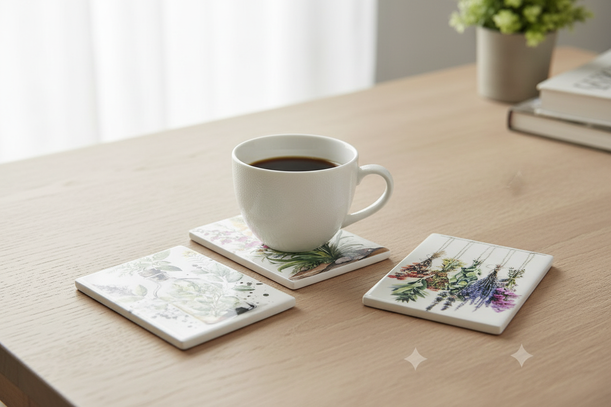 Botanical Coasters Casual Arrangement
