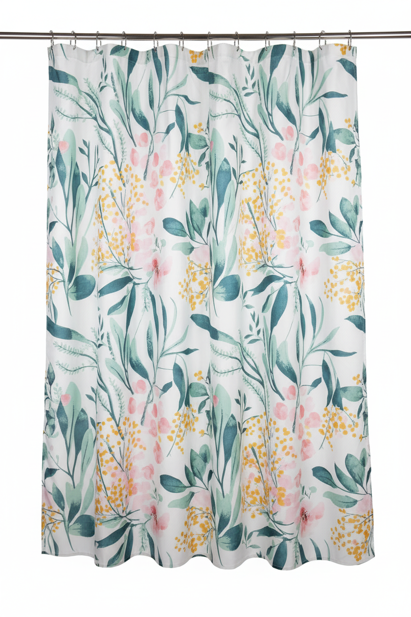 Botanical Spring Shower Curtain – Hanging