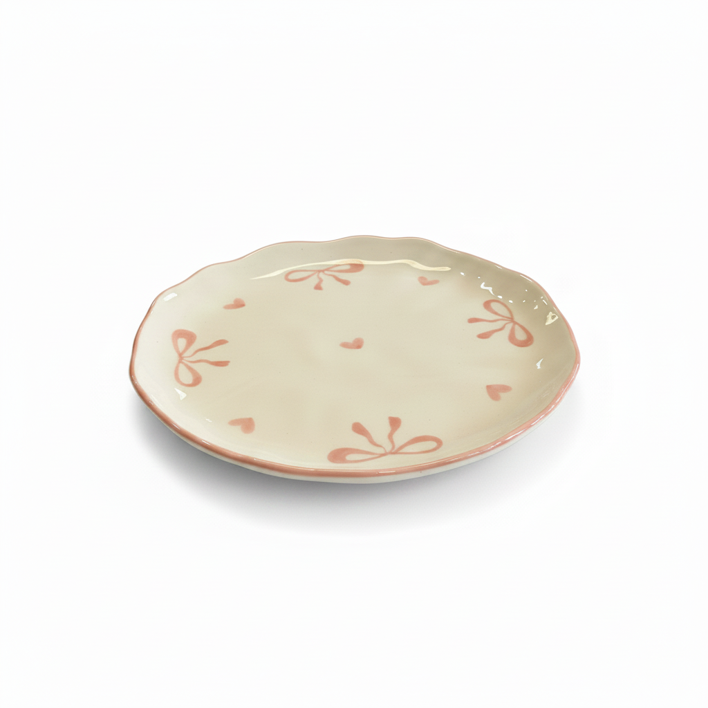 Bow Ribbon Plate - Front View