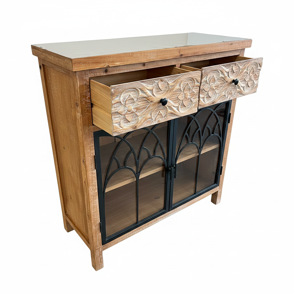 Cabinet with Open Drawer