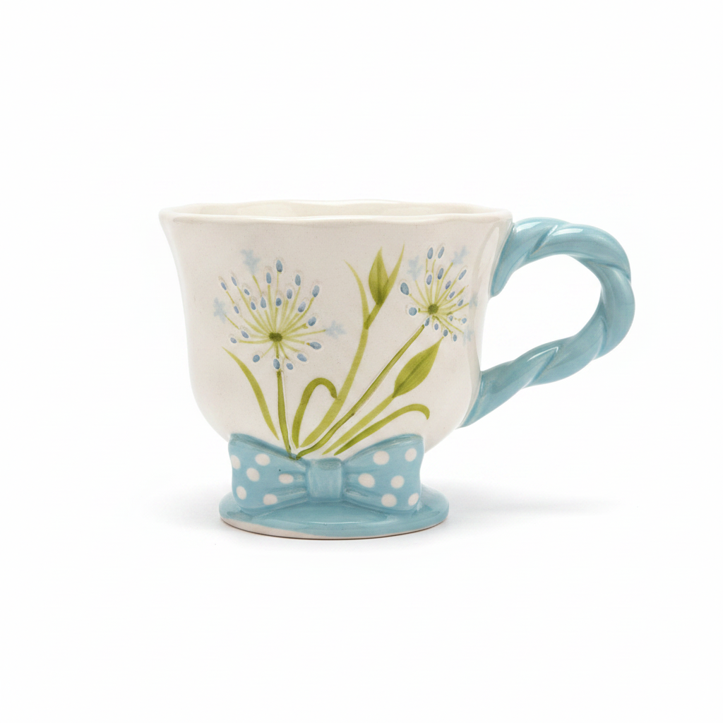 Ceramic Dandelion Mug White Background