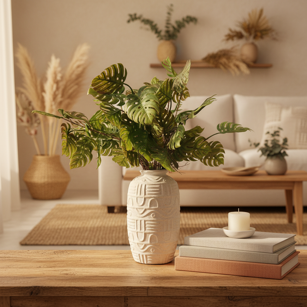 Ceramic Geometric Vase - Lifestyle v2