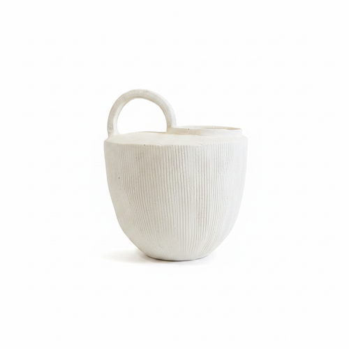 Ceramic Round Pot with Handle