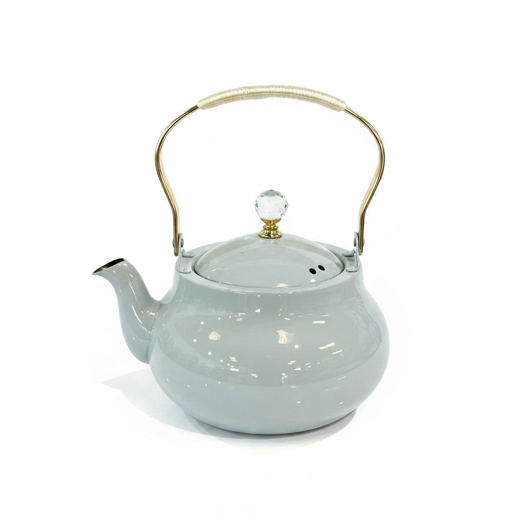 Ceramic Teapot White Background Smaller