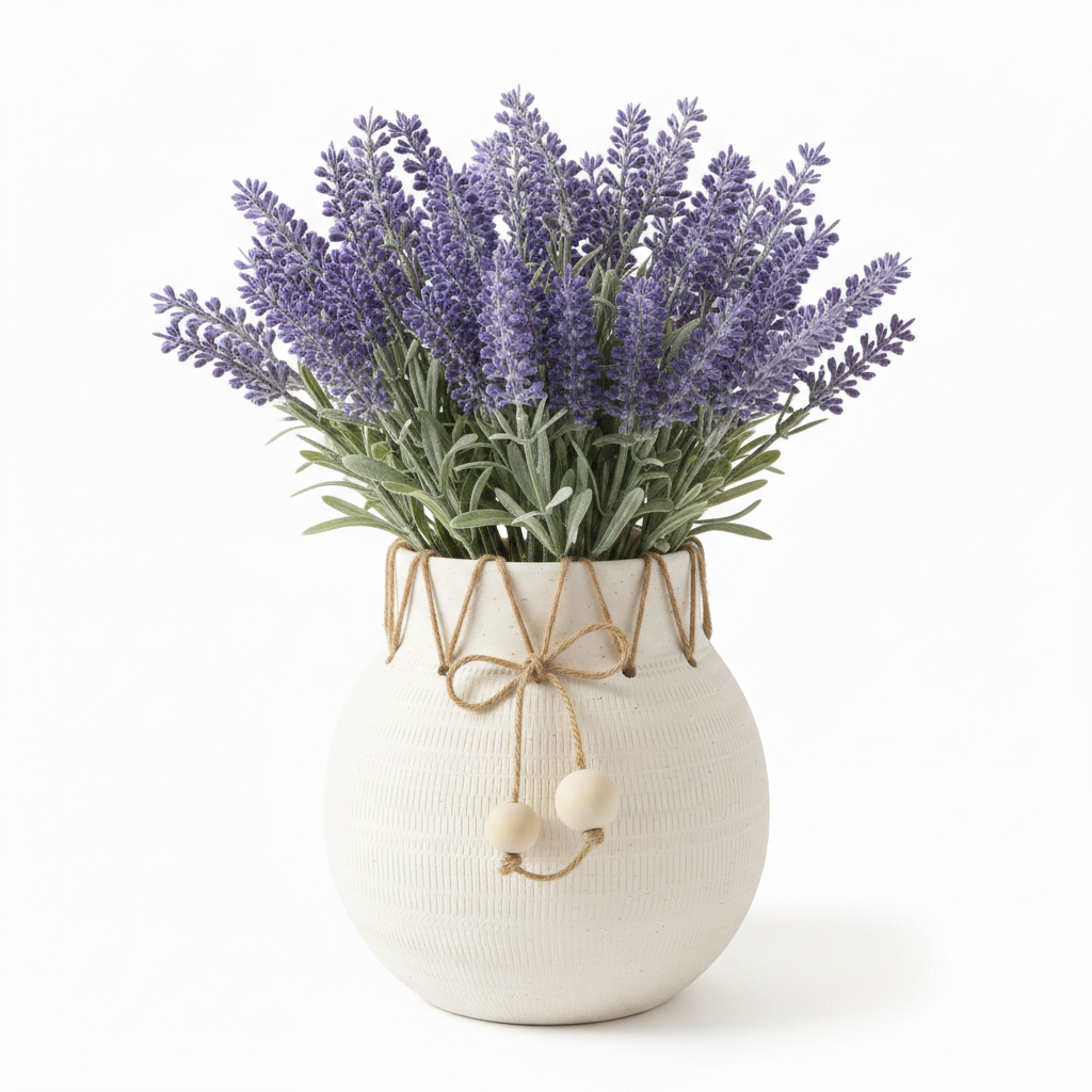Ceramic Vase with Lavender
