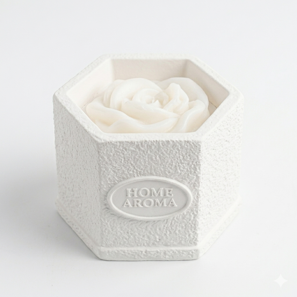 Rose Hexagon Home Aroma Candle