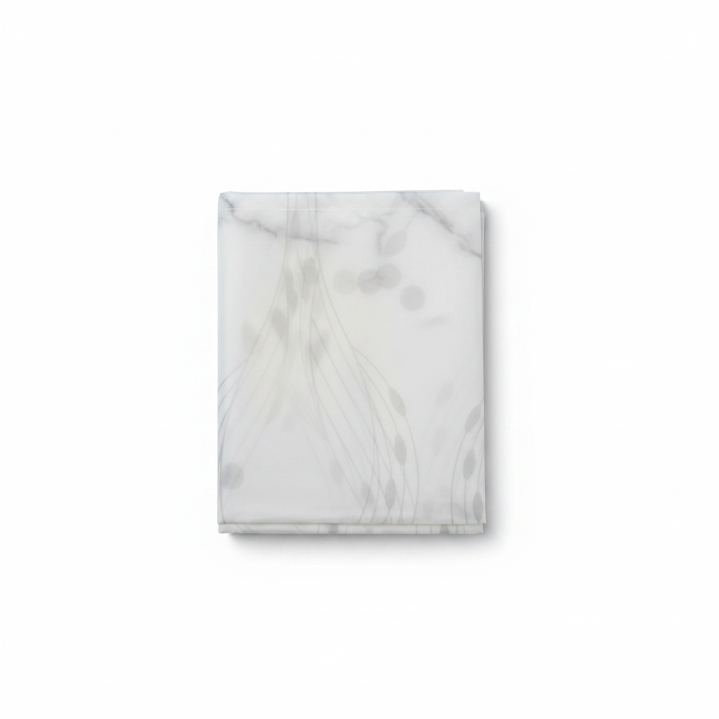 Clear White Shower Curtain