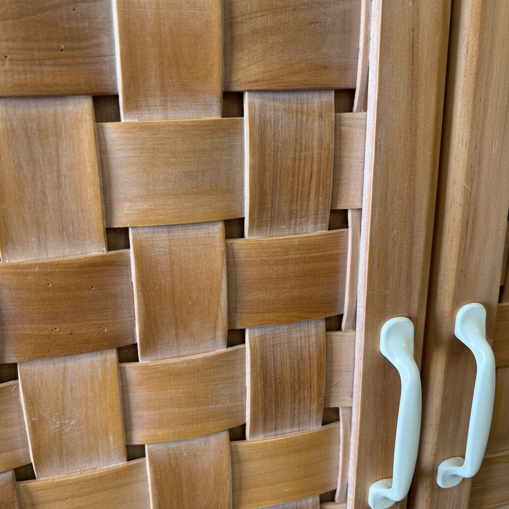 Close-up Woven Cabinet Door
