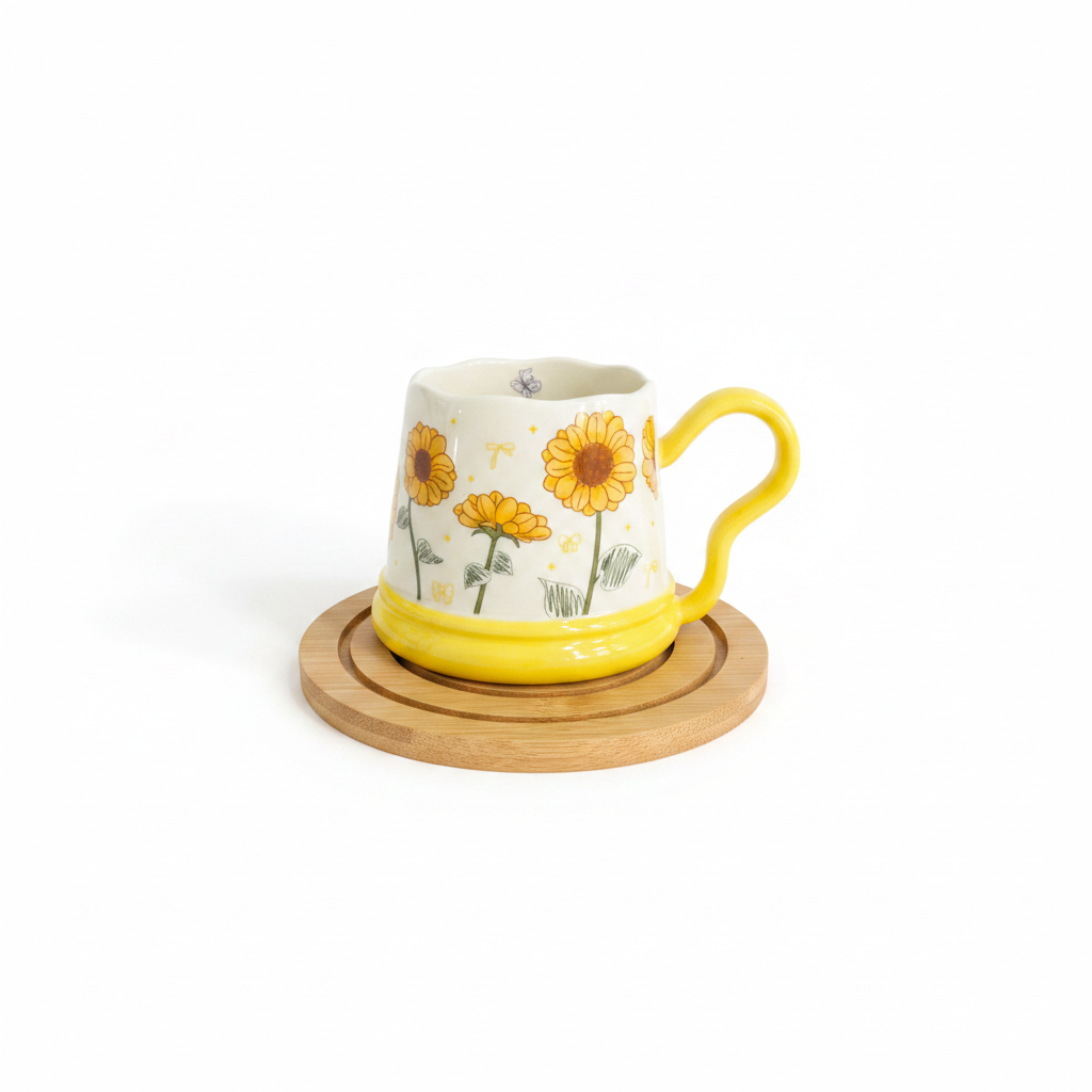 Coaster with Sunflower Mug