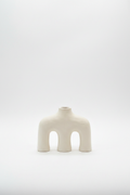 Cream Arch Vase - White Background
