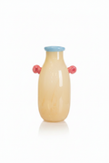 Cream Glass Vase - White Background