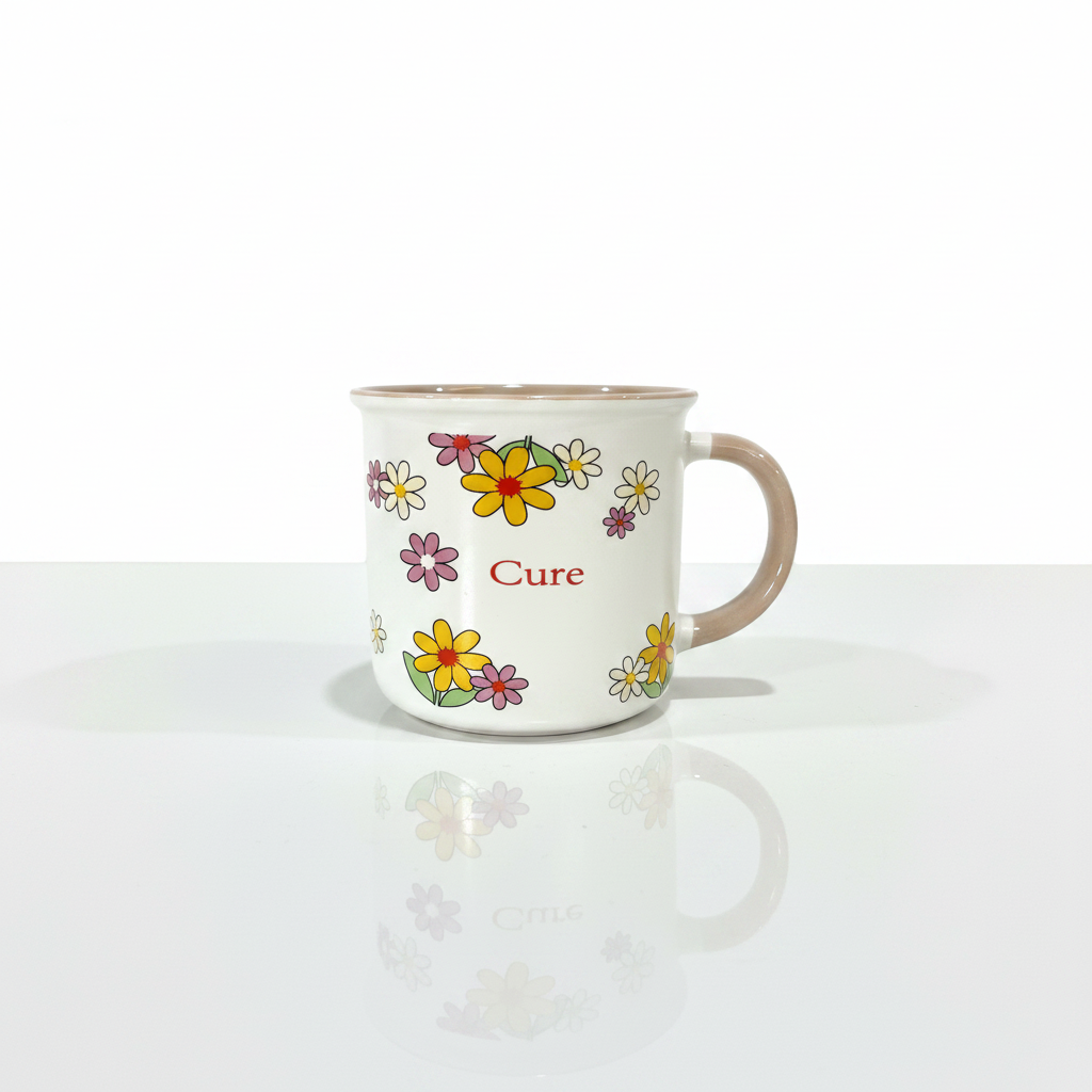 Cure Floral Ceramic Mug Beige