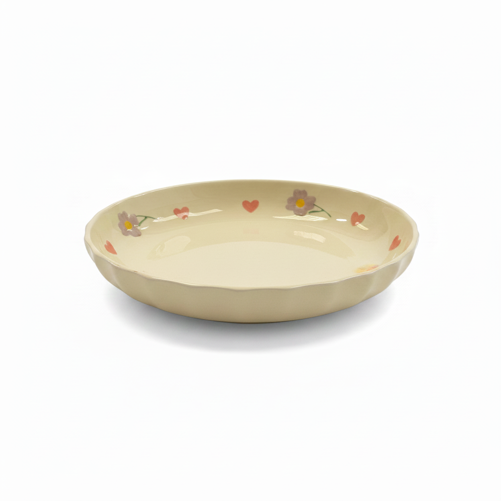 Daisy Hearts Plate - Smaller