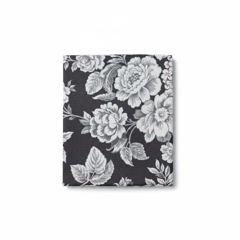 Dark Floral Shower Curtain