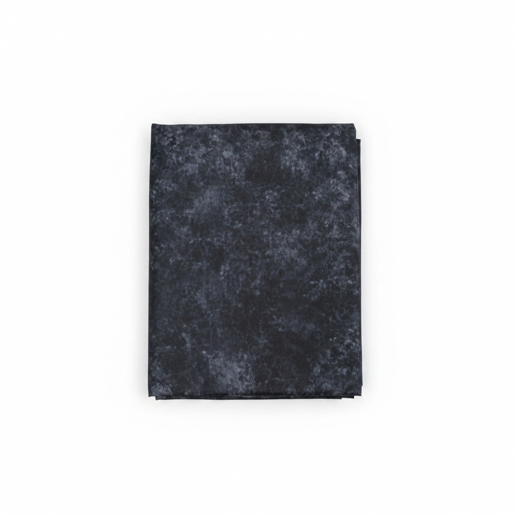 Dark Navy Shower Curtain on White Background