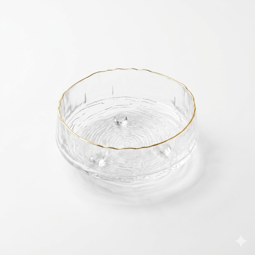 Gold Rim Glass Bowl 11cm - Set of 6