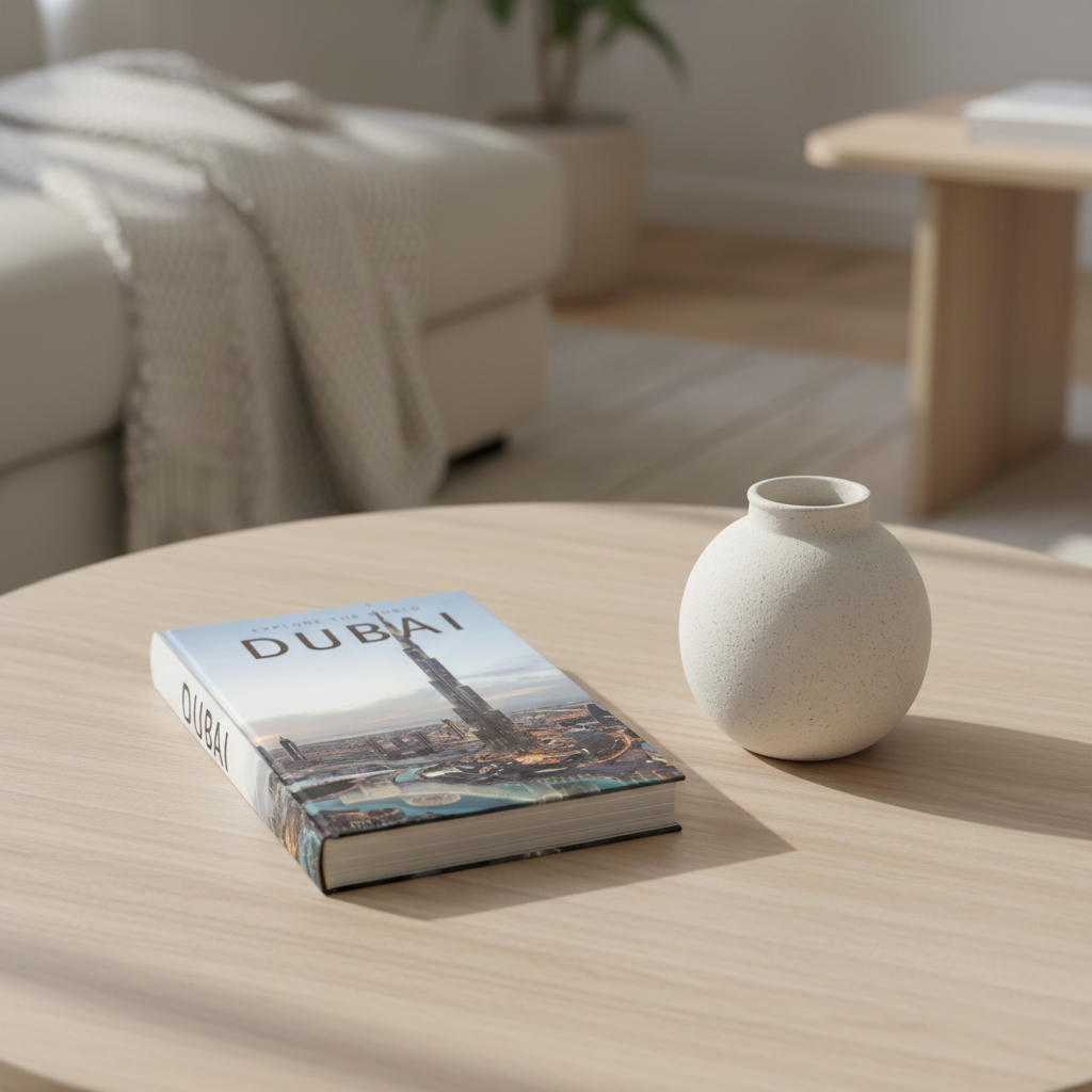 Dubai Book with Ceramic Vase Lifestyle