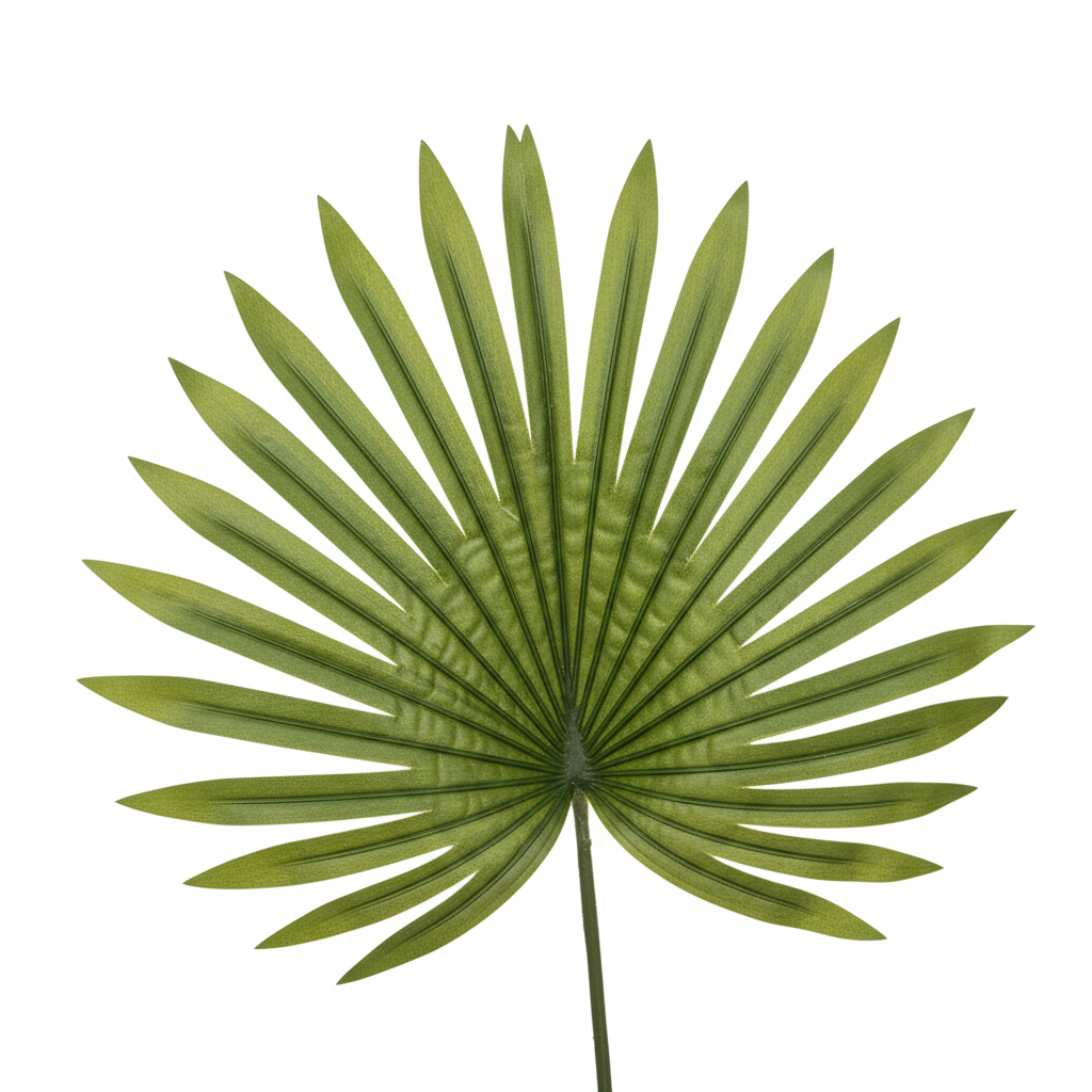 Fan Palm Leaf Close Up