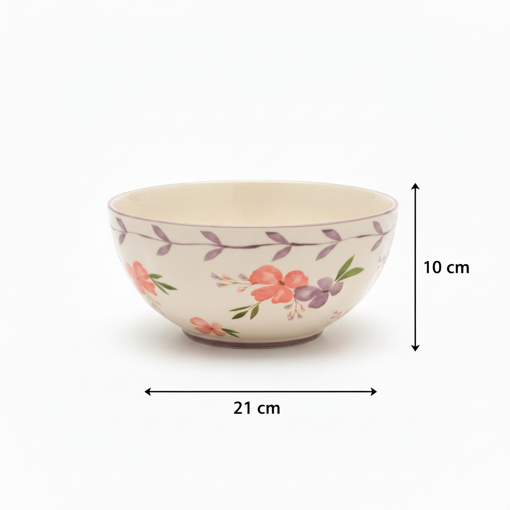 Floral Bowl 21cm x 10cm