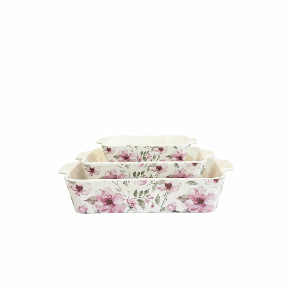 Floral Ceramic Baking Set