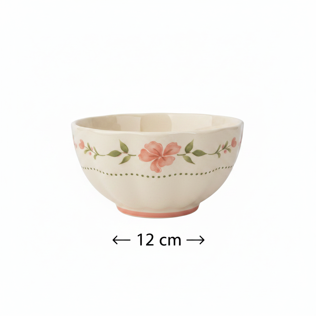 Floral Ceramic Bowl - 12cm