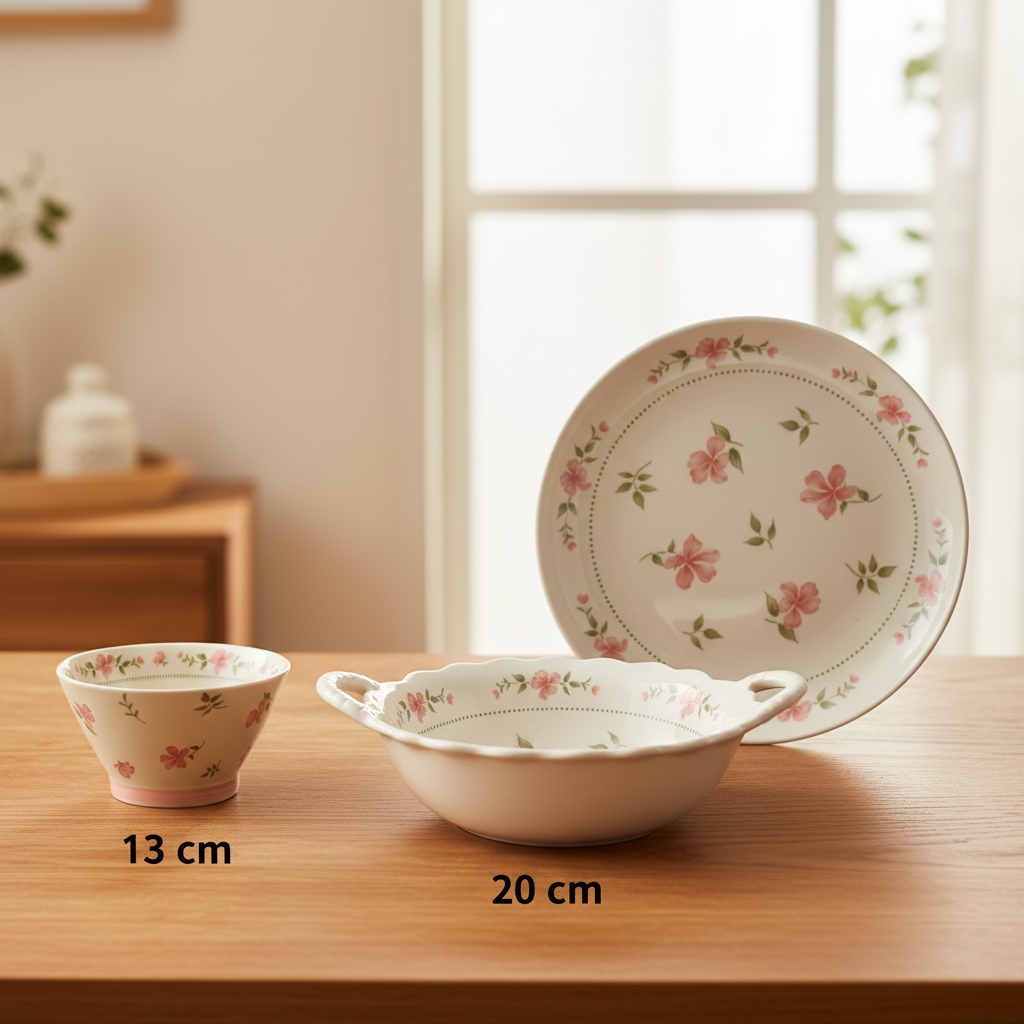 Floral Ceramic Collection Lifestyle - 13cm, 20cm, 26cm