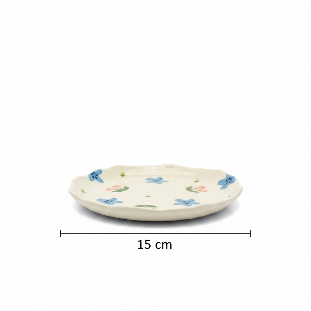 Floral Ceramic Plate – 15cm