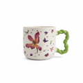 Floral Mug Green Handle