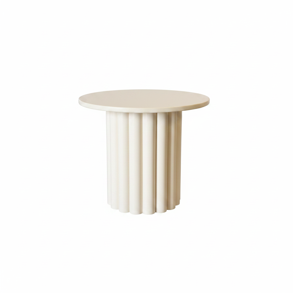 Fluted Side Table Front View