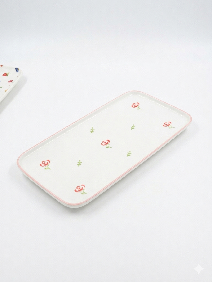 Floral Ceramic Tray - Large