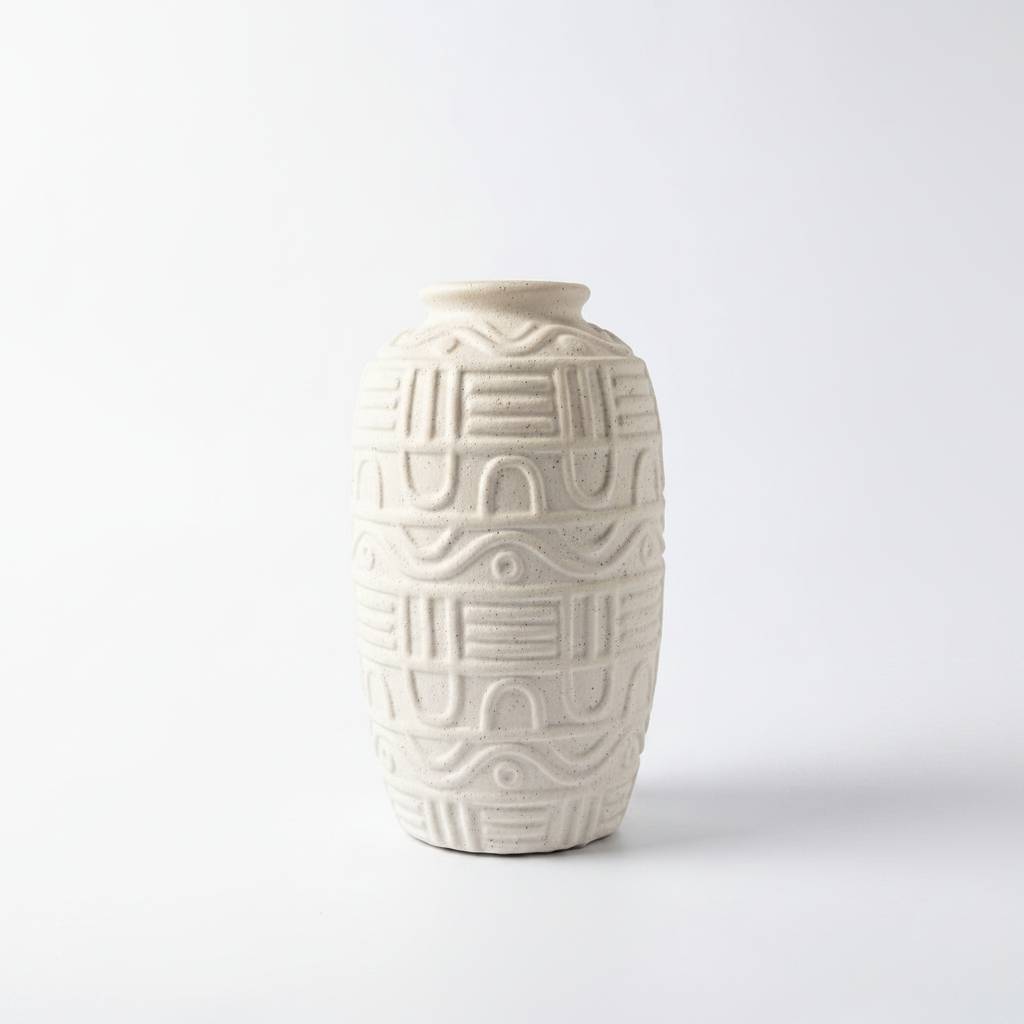 Geometric Vase White Background