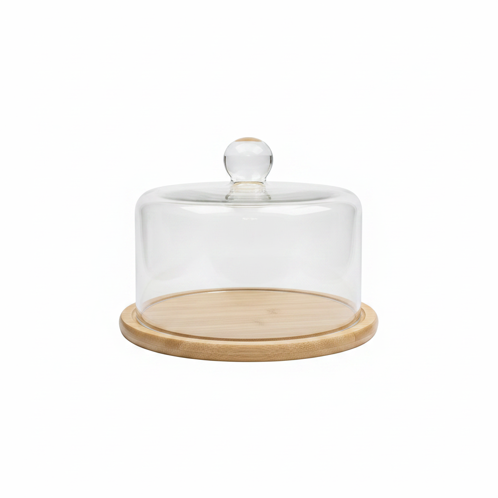 Glass Cake Dome with Glass Knob