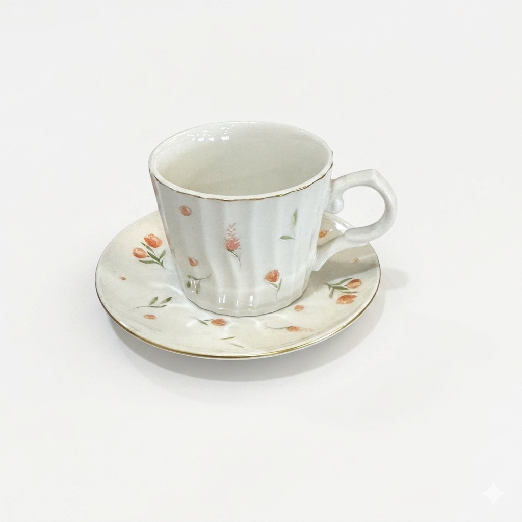 Floral Coffee Cup Set – 6 Pieces
