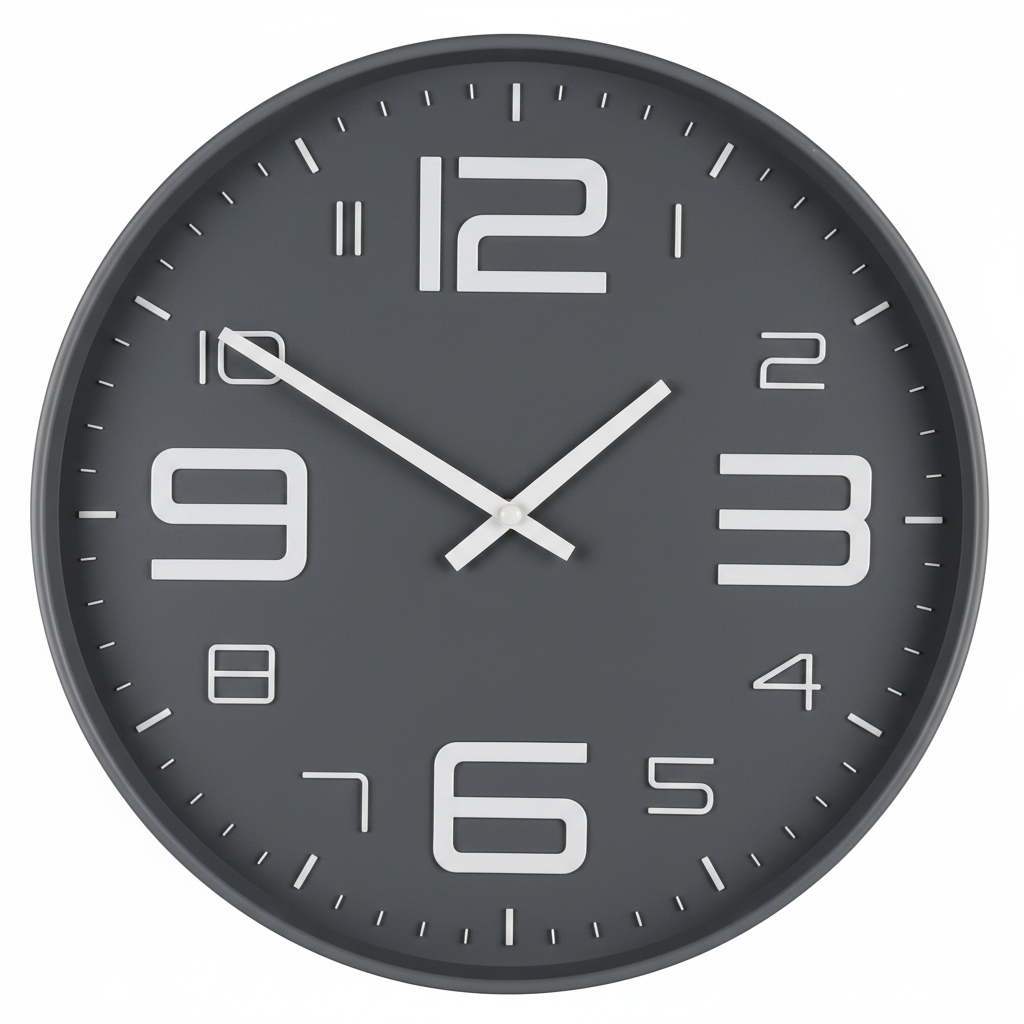 Gray Clock High Contrast