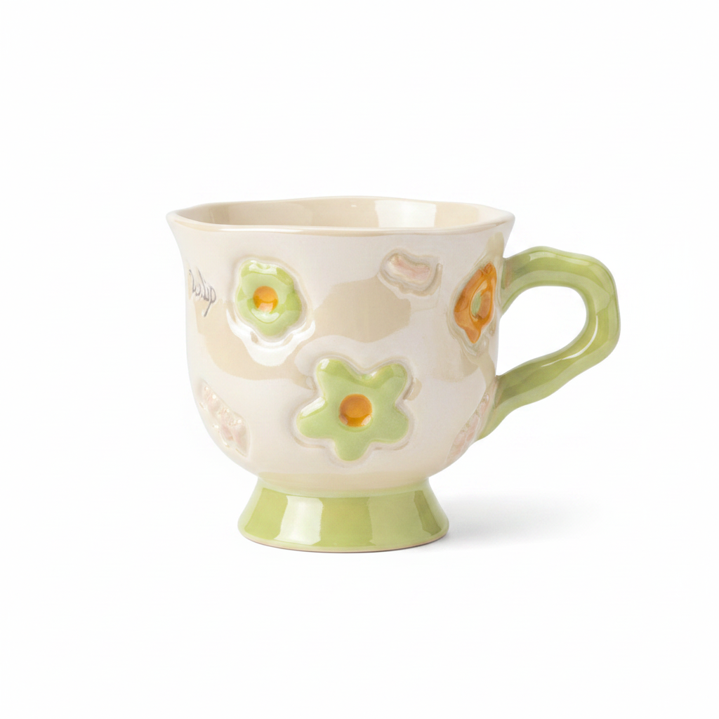 Green Daisy Mug