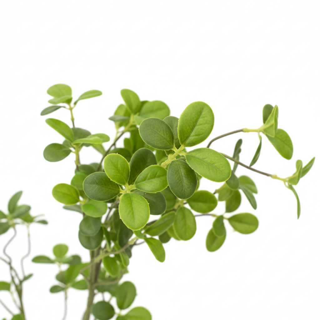 Green Leaves Close Up - White Background