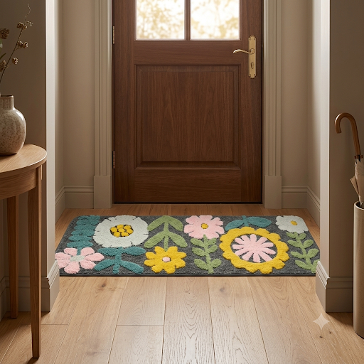 Floral Tufted Runner Rug