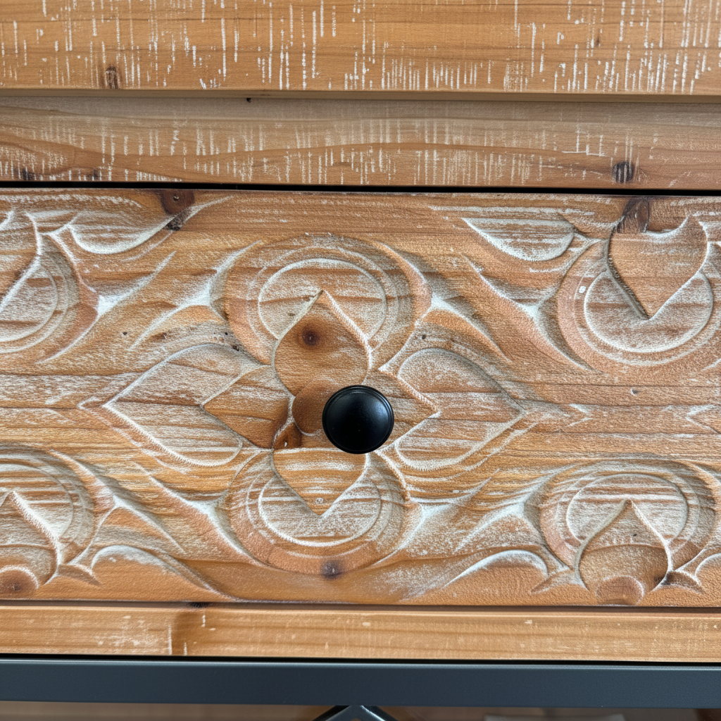 Hand-Carved Wood Detail