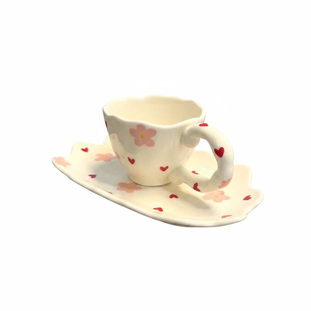Heart & Flower Cup - 3/4