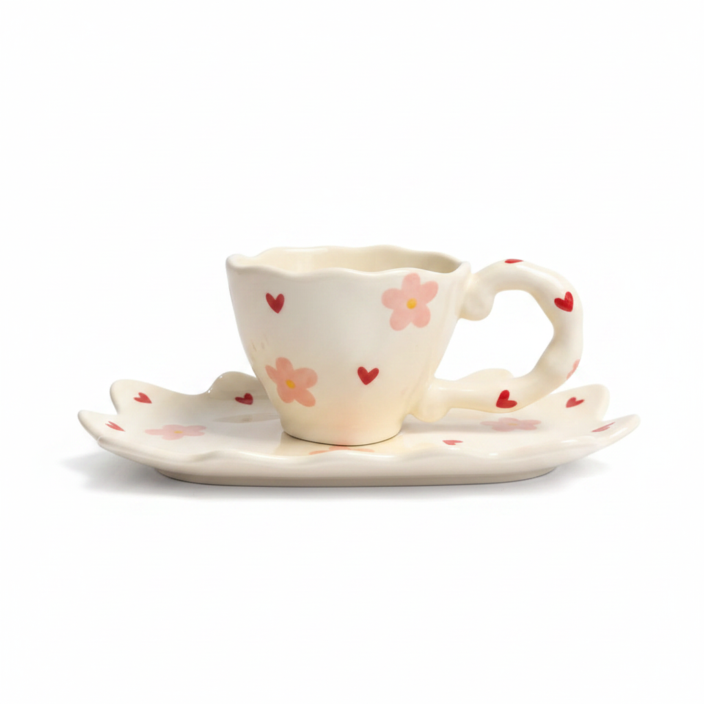 Heart & Flower Cup - Side