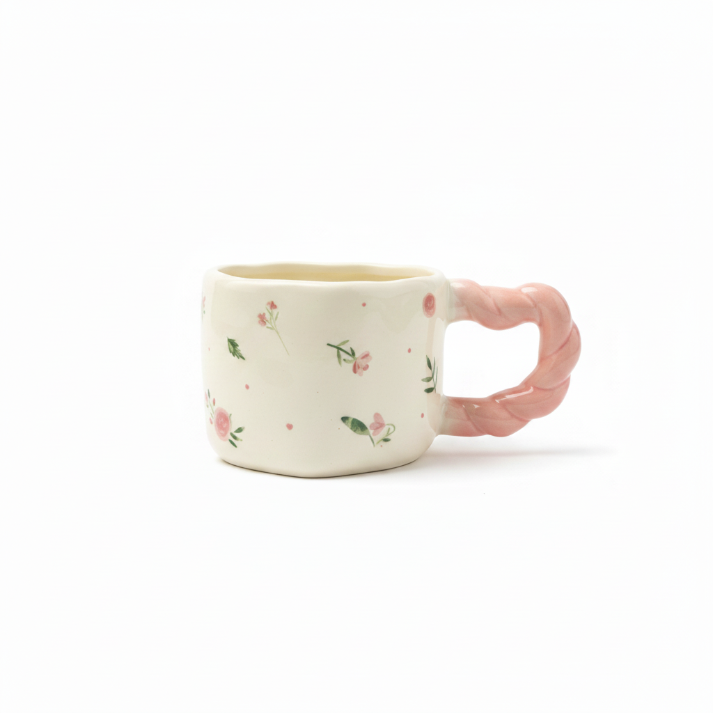 High Quality Pink Floral Mug