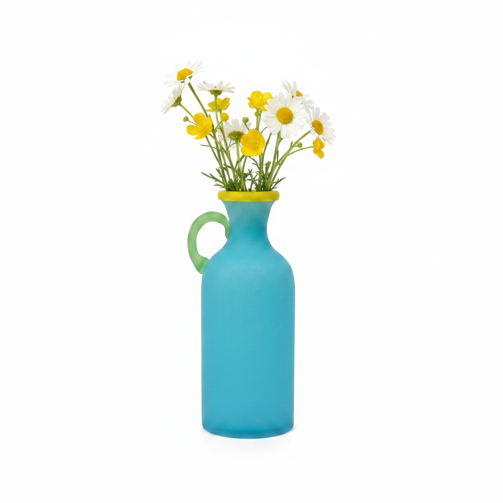 Sky Blue Glass Vase
