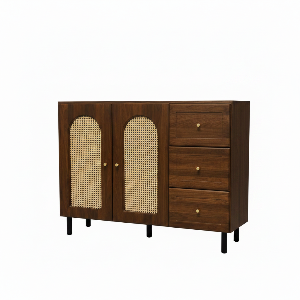 Rattan Arch Sideboard Cabinet