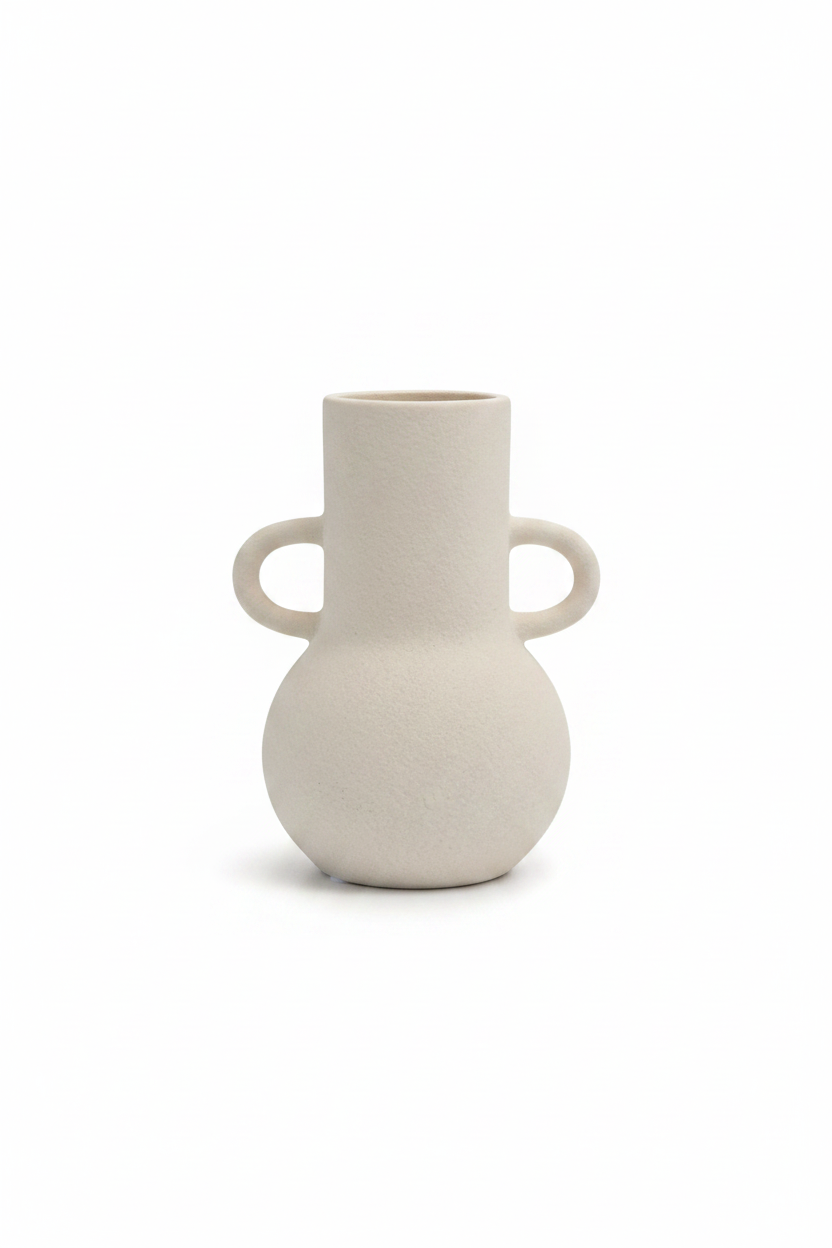 Ceramic Vase with Round Handles