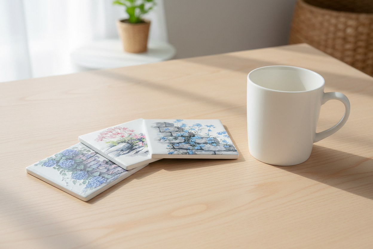Flowers & Rocks Coasters