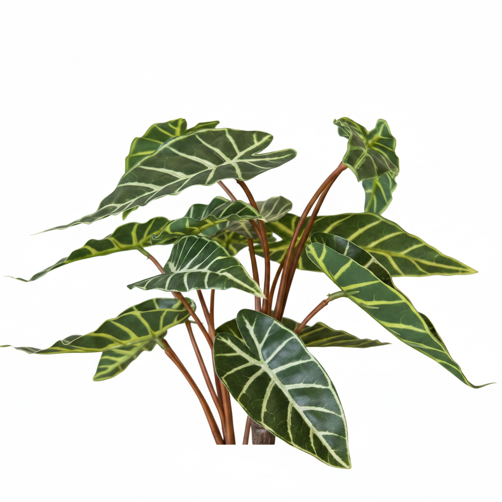 Artificial Alocasia Plant 40cm – Porcelain Pot