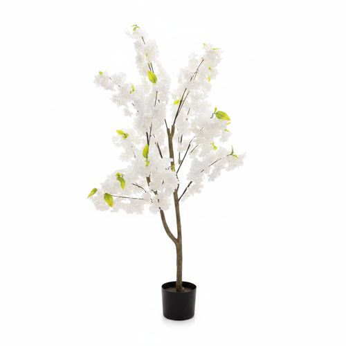 10908 White Cherry Blossom Artificial Tree