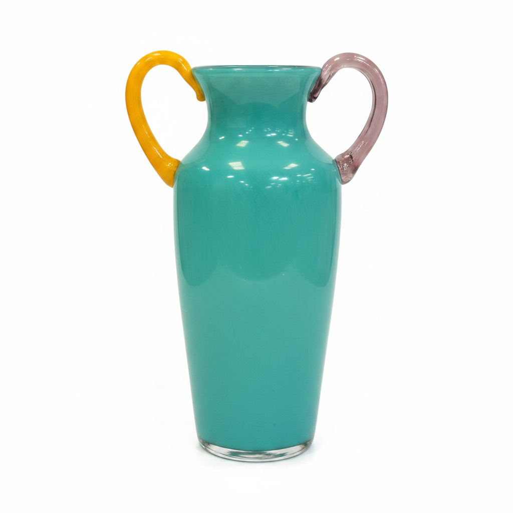 Classic Turquoise Glass Vase